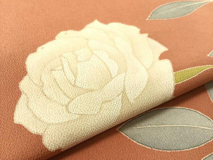平和屋着物●つけ帯　友禅　バラ　鬼しぼ縮緬　正絹　逸品　CABK4635vp