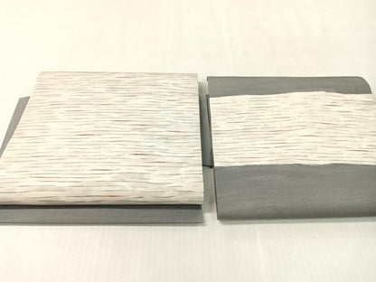 平和屋着物●塩瀬　つけ帯　ろうけつ染　霞文　金彩　正絹　逸品　CABK4640vp