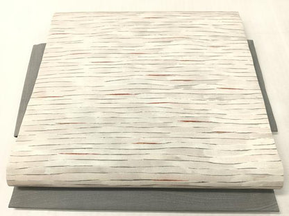 平和屋着物●塩瀬　つけ帯　ろうけつ染　霞文　金彩　正絹　逸品　CABK4640vp