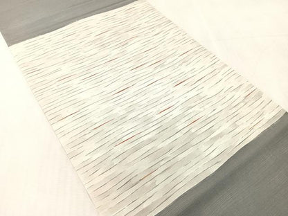 平和屋着物●塩瀬　つけ帯　ろうけつ染　霞文　金彩　正絹　逸品　CABK4640vp