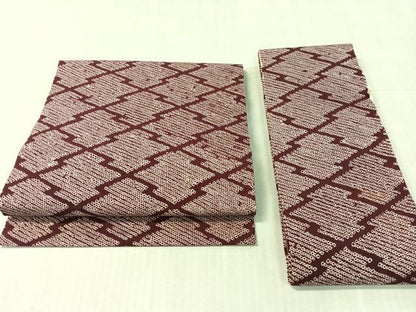 平和屋着物●つけ帯　総絞り　松皮菱　正絹　逸品　CABK4641vp