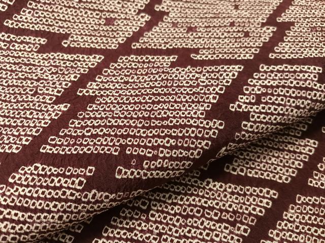 平和屋着物●つけ帯　総絞り　松皮菱　正絹　逸品　CABK4641vp