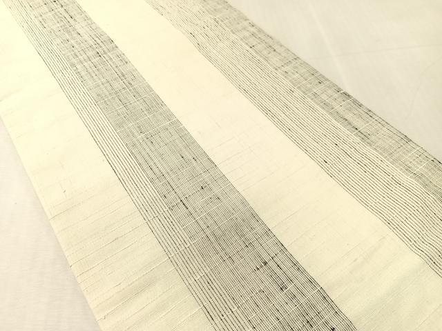 平和屋着物●染色作家　小溝一夫　両面　つけ帯　紬地　吉祥間道　正絹　逸品　CABK4644vp