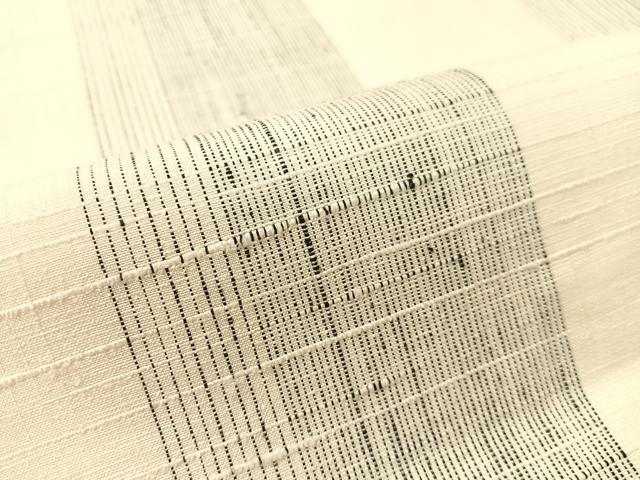 平和屋着物●染色作家　小溝一夫　両面　つけ帯　紬地　吉祥間道　正絹　逸品　CABK4644vp