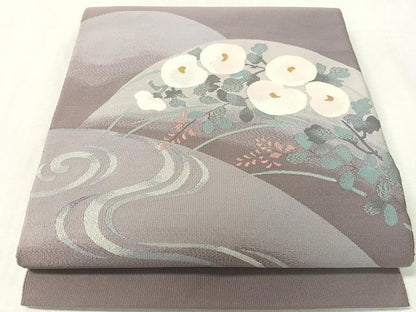 平和屋着物●爪掻き本綴れ　八寸名古屋帯　万寿菊　正絹　逸品　CABK4648vp