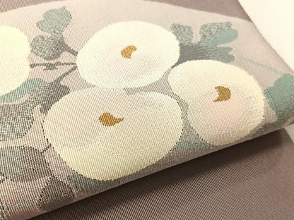 平和屋着物●爪掻き本綴れ　八寸名古屋帯　万寿菊　正絹　逸品　CABK4648vp