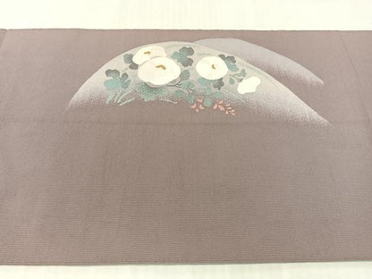 平和屋着物●爪掻き本綴れ　八寸名古屋帯　万寿菊　正絹　逸品　CABK4648vp