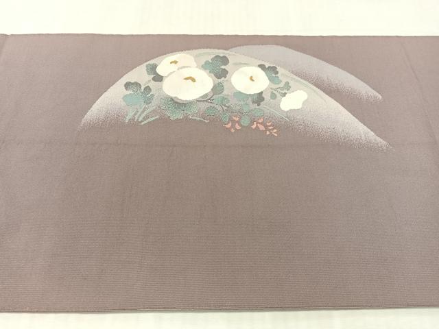 平和屋着物●爪掻き本綴れ　八寸名古屋帯　万寿菊　正絹　逸品　CABK4648vp