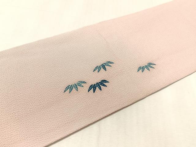 平和屋着物●九寸名古屋帯　刺繍　御所解文　金糸　鬼しぼ縮緬　正絹　逸品　CABK4650vp