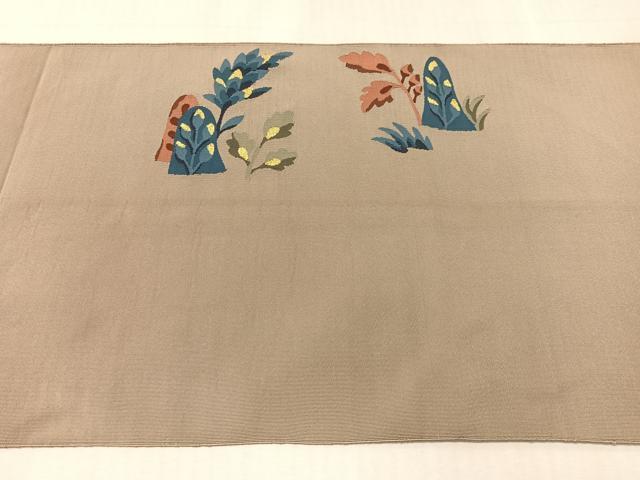 平和屋着物●爪掻き本綴れ　八寸名古屋帯　動物吉祥花文　金糸　正絹　逸品　CABK4654vp