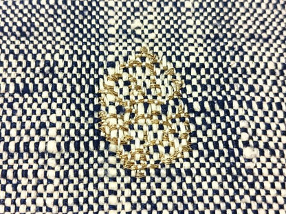 平和屋着物●京の名門　じゅらく謹製　春日井秀大作　八寸名古屋帯　紬地　抽象文　金糸　証紙付き　逸品　CABK4665vp