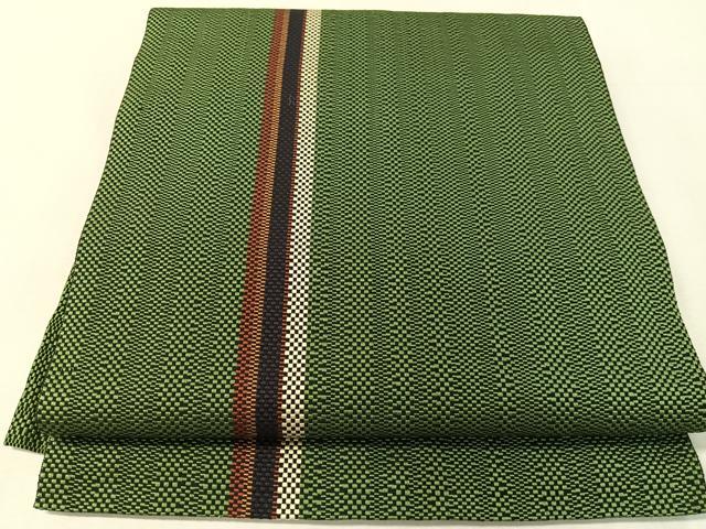 平和屋着物●本場筑前博多織　八寸名古屋帯　間道　正絹　逸品　CABK4674vp