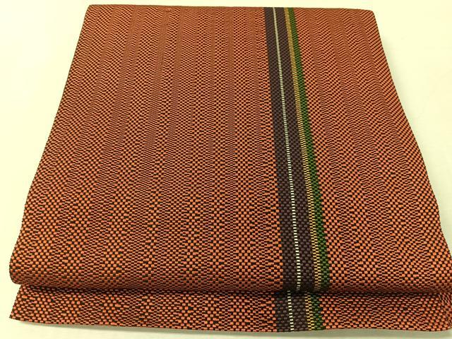 平和屋着物●本場筑前博多織　八寸名古屋帯　間道　正絹　逸品　CABK4675vp