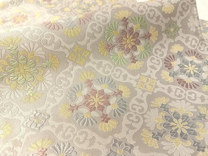 平和屋着物●全通柄　九寸名古屋帯　唐織　菱花文　金糸　正絹　逸品　CABK4690vp