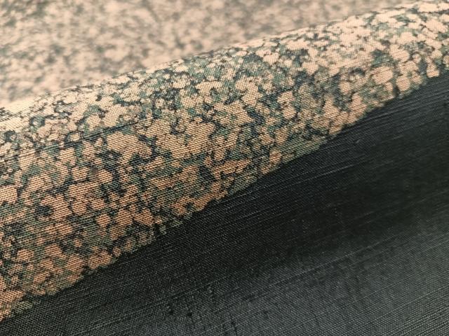 平和屋着物●太鼓柄袋帯　紬地　抽象文様　銀彩　正絹　逸品　CABK4695vp