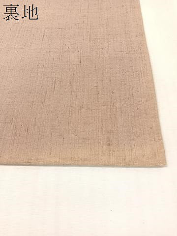 平和屋着物●太鼓柄袋帯　紬地　抽象文様　銀彩　正絹　逸品　CABK4695vp