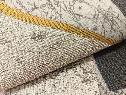 平和屋着物●六通柄袋帯　櫛織　幾何学文様　金糸　正絹　逸品　CABK4704vp