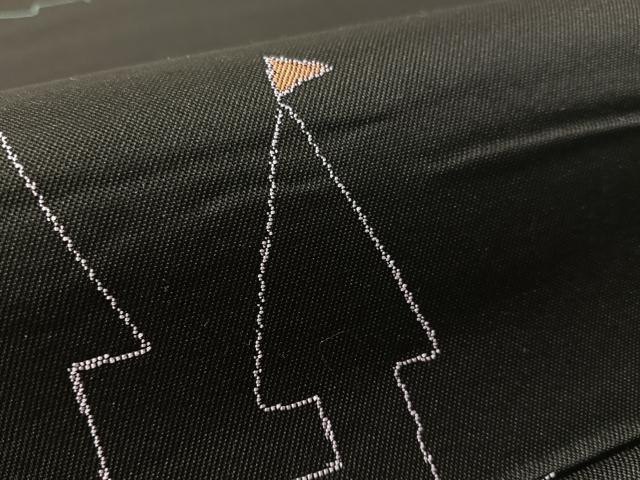 平和屋着物●六通柄袋帯　人物風景文　黒地　正絹　逸品　CABK4705vp