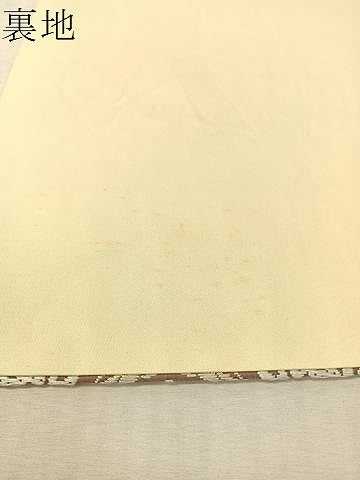 平和屋着物●六通柄袋帯　彩宝唐織　蜀鳳七蝶文　金糸　正絹　逸品　CABK4718vp