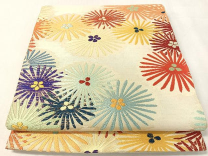 平和屋着物●龍村平蔵製　六通柄京袋帯　本袋帯　唐織　玉の茶　金糸　金糸　正絹　逸品　CABK4721vp