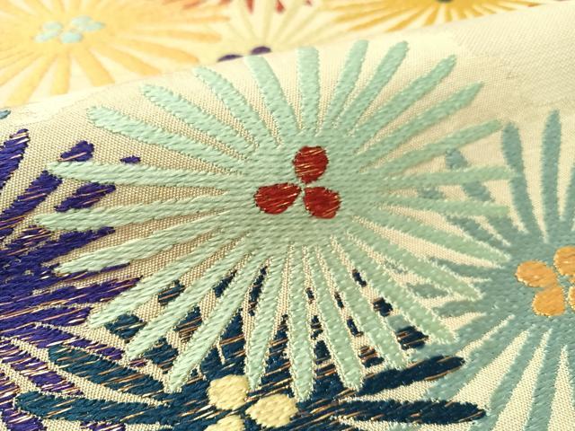 平和屋着物●龍村平蔵製　六通柄京袋帯　本袋帯　唐織　玉の茶　金糸　金糸　正絹　逸品　CABK4721vp