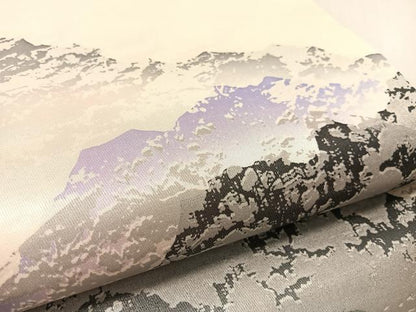 平和屋着物●太鼓柄袋帯　遠山風景文　銀糸　正絹　逸品　CABK4725vp