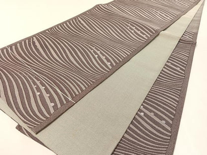 平和屋着物●六通柄袋帯　流線霰文　正絹　逸品　CABK4730vp