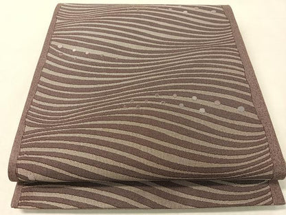 平和屋着物●六通柄袋帯　流線霰文　正絹　逸品　CABK4730vp