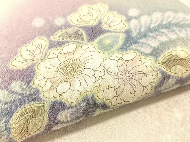 平和屋着物●ブライダルファッションデザイナー・桂由美　太鼓柄袋帯　絞り　辻が花　銀通し地　正絹　逸品　CABK4731vp