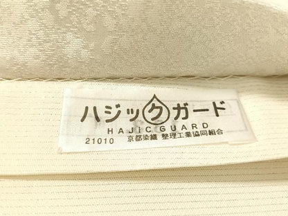 平和屋着物●ブライダルファッションデザイナー・桂由美　太鼓柄袋帯　絞り　辻が花　銀通し地　正絹　逸品　CABK4731vp