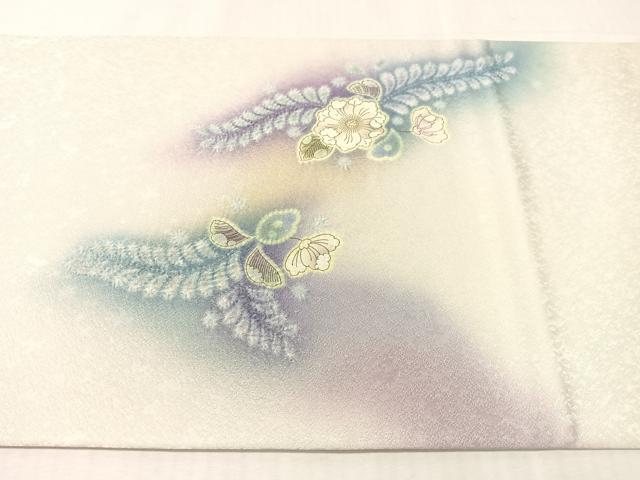 平和屋着物●ブライダルファッションデザイナー・桂由美　太鼓柄袋帯　絞り　辻が花　銀通し地　正絹　逸品　CABK4731vp