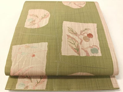 平和屋着物●六通柄袋帯　宗趣　成り物　正絹　逸品　CABK4735vp