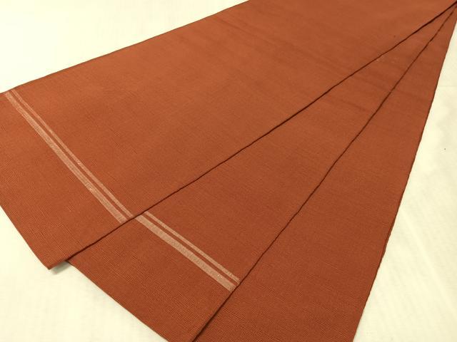 平和屋着物●全通柄　本袋帯　紬地　栗梅色　正絹　逸品　CABK4738vp