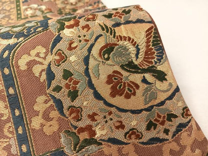 平和屋着物●六通柄袋帯　唐織　瑞祥彩錦　金糸　正絹　逸品　CABK4739vp