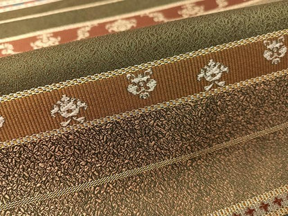 平和屋着物●全通柄袋帯　横段吉祥文　金銀糸　正絹　逸品　CABK4756vp