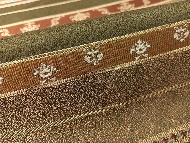 平和屋着物●全通柄袋帯　横段吉祥文　金銀糸　正絹　逸品　CABK4756vp