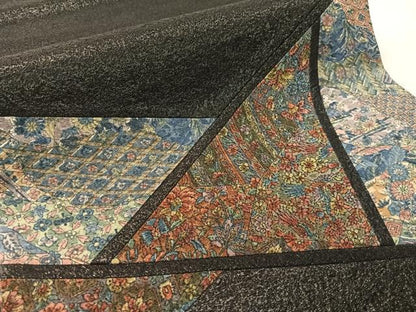 平和屋着物●太鼓柄袋帯　切嵌　更紗鳳凰文　黒地　やまと誂製　正絹　逸品　CABK4759vp
