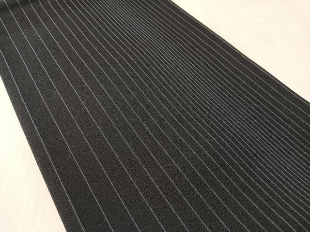 平和屋着物●六通柄袋帯　間道　黒地　正絹　逸品　CABK4767vp