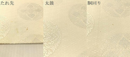平和屋着物●六通柄袋帯　唐織　幸菱八つ藤文様　正絹　逸品　CABK4770vp
