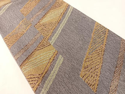 平和屋着物●全通柄袋帯　本場縞大島紬地　斜線文　正絹　逸品　CABK4775vp