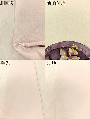 平和屋着物●塩瀬　九寸名古屋帯　ろうけつ染　花絵皿文　正絹　逸品　CABK4783vp