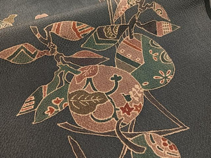 平和屋着物●九寸名古屋帯　作家物　成り物　鬼しぼ縮緬　正絹　逸品　CABK4798vp