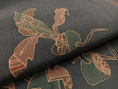 平和屋着物●九寸名古屋帯　作家物　成り物　鬼しぼ縮緬　正絹　逸品　CABK4798vp