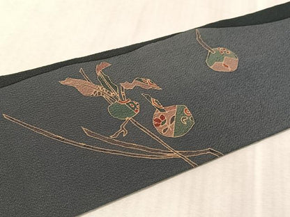 平和屋着物●九寸名古屋帯　作家物　成り物　鬼しぼ縮緬　正絹　逸品　CABK4798vp