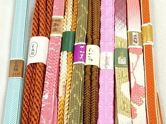 平和屋着物●和装小物　帯締め10本セット　高麗組　唐組　鴨川組　笹浪組　長尺　金糸　逸品　未使用　CABK4802qe