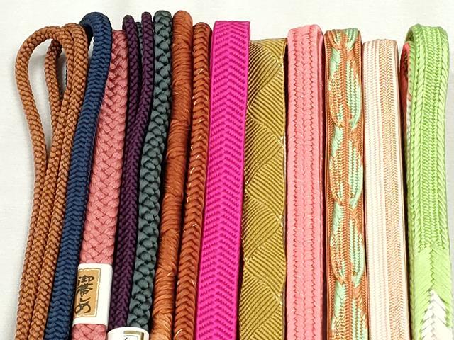 平和屋着物●和装小物　帯締め10本セット　高麗組　笹浪組　鴨川組　金糸　逸品　未使用　CABK4805qe
