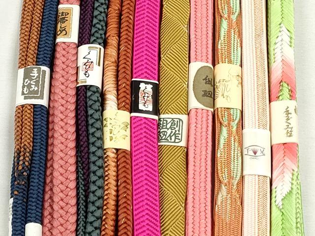平和屋着物●和装小物　帯締め10本セット　高麗組　笹浪組　鴨川組　金糸　逸品　未使用　CABK4805qe