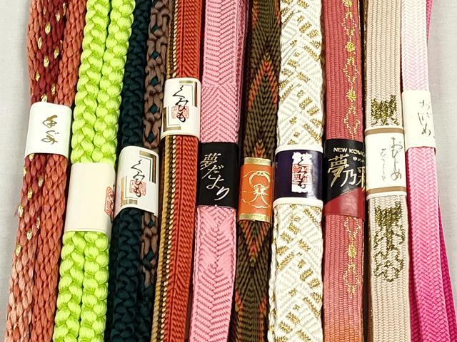 平和屋着物●和装小物　帯締め10本セット　高麗組　唐組　笹浪組　礼装用　金糸　逸品　未使用　CABK4806qe