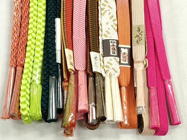 平和屋着物●和装小物　帯締め10本セット　高麗組　唐組　笹浪組　礼装用　金糸　逸品　未使用　CABK4806qe