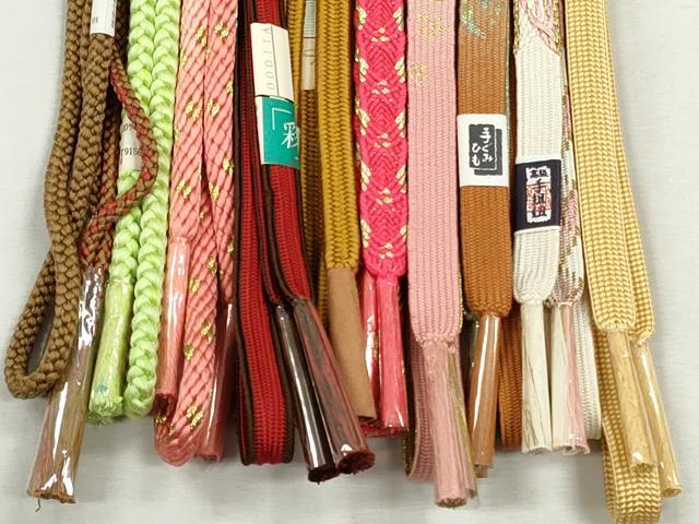 平和屋着物●和装小物　帯締め10本セット　高麗組　唐組　冠組　金糸　逸品　未使用　CABK4807qe